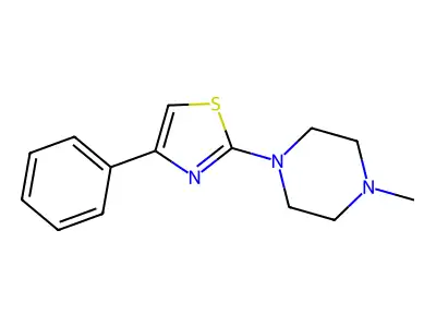 1-Methyl-4-(4-phenyl-1,3-thiazol-2-yl)piperazine structure