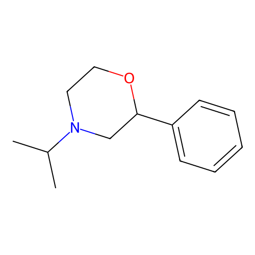 2-Phenyl-4-isopropyl-tetrahydro-1,4-oxazine structure