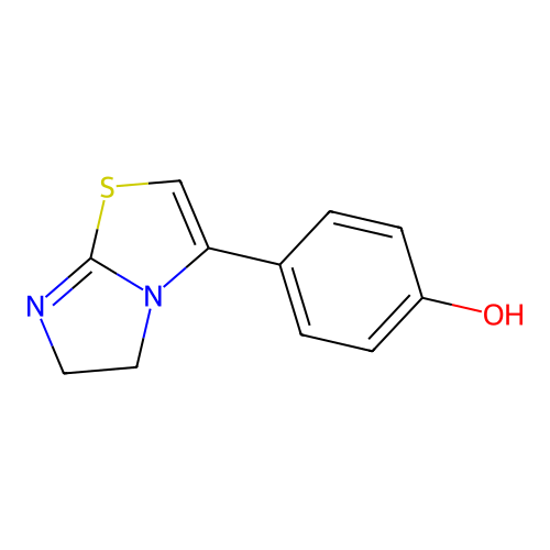 Phenol, 4-(5,6-dihydroimidazo(2,1-b)thiazol-3-yl)- structure