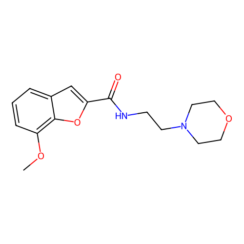 7-methoxy-N-(2-morpholinoethyl)benzofuran-2-carboxamide structure