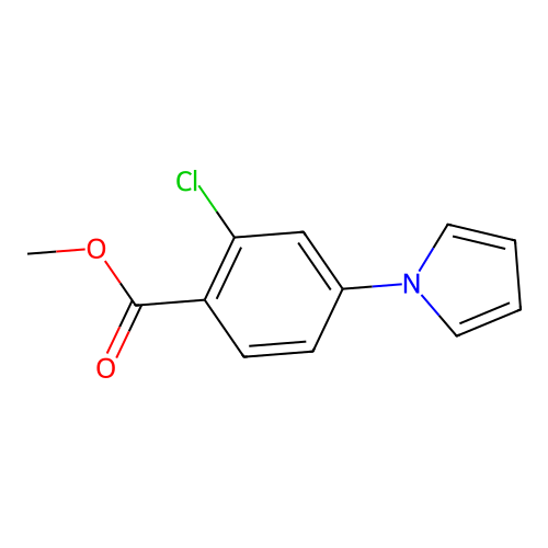 2-Chloro-4-(1-pyrrolyl)benzoic acid methyl ester structure
