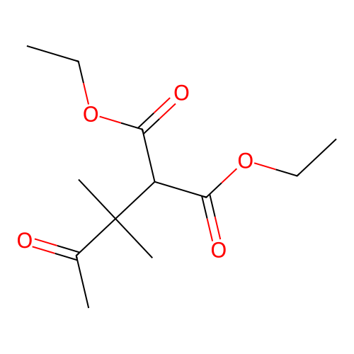 Ethyl 3,3-dimethyl-2-carbethoxylevulinate structure