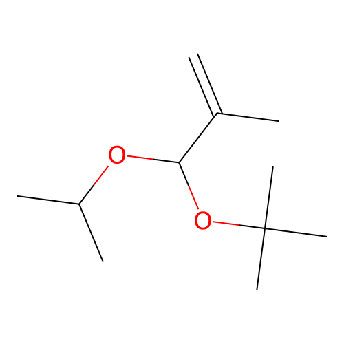 Methacrylaldehyde, tert-butyl isopropyl acetal structure