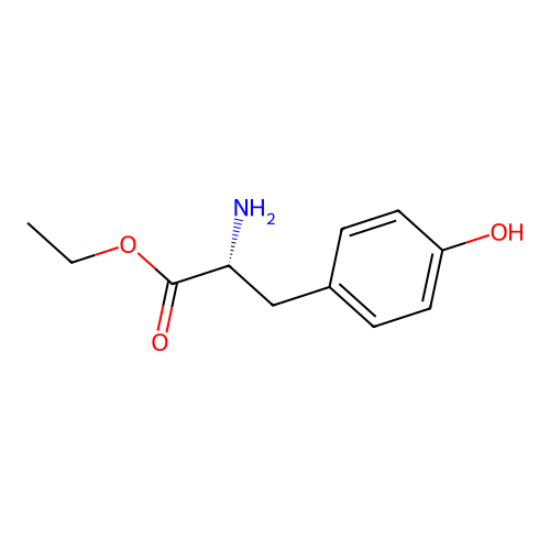 D-Tyrosine, ethyl ester structure