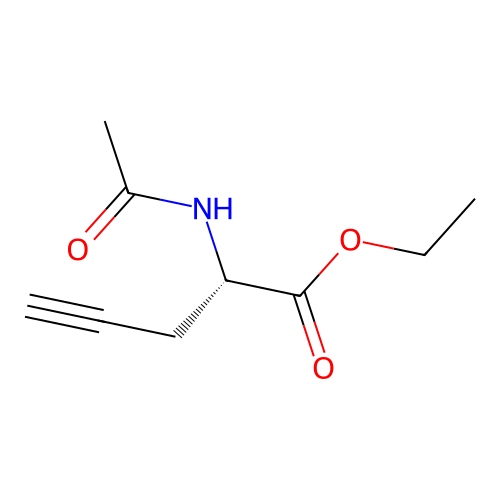 ethyl (2S)-2-acetamidopent-4-ynoate structure
