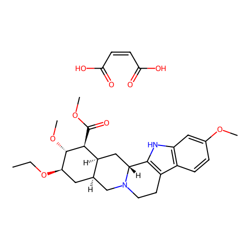 Methyl reserpate ethyl ether maleate structure