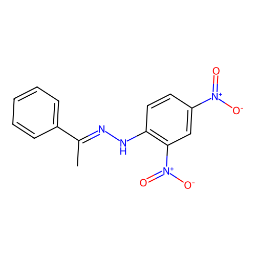 Acetophenone, (2,4-dinitrophenyl)hydrazone structure