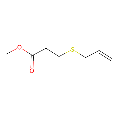 Propionic acid, 3-(allylthio)-, methyl ester structure