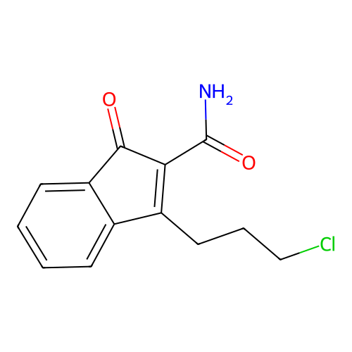 3-(3-氯丙基)-1-氧代-1H-茚-2-甲酰胺 structure