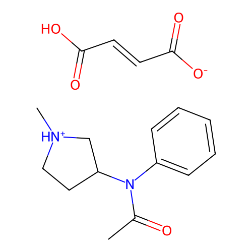 Acetanilide, N-(1-methyl-3-pyrrolidinyl)-, fumarate (1:1) structure