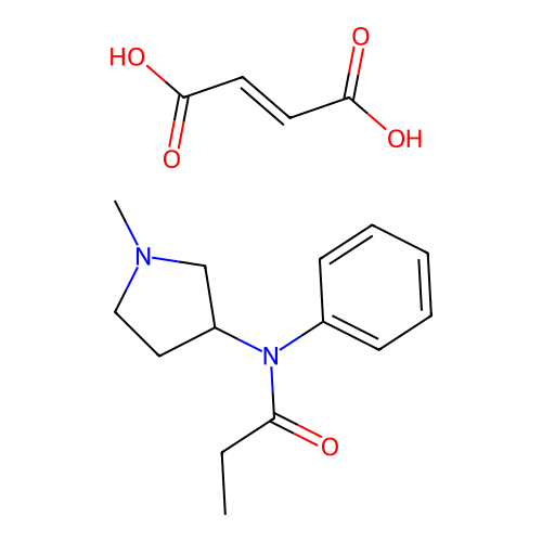 Propionanilide, N-(1-methyl-3-pyrrolidinyl)-, fumarate (1:1) structure