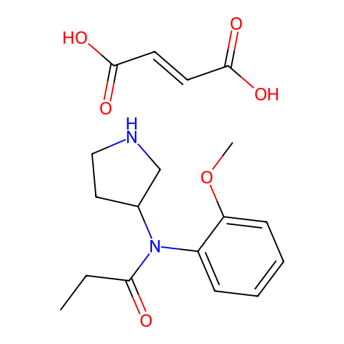 o-Propionasidide, N-(3-pyrrolidinyl)-, fumarate (1:1) structure