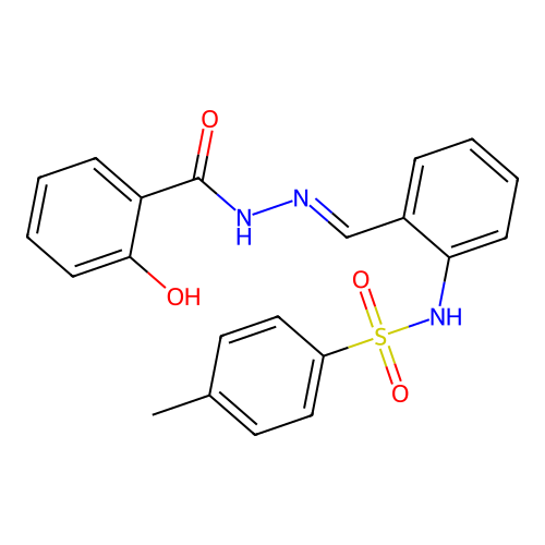 (E)-N-(2-((2-(2-hydroxybenzoyl)hydrazono)methyl)phenyl)-4-methylbenzenesulfonamide structure