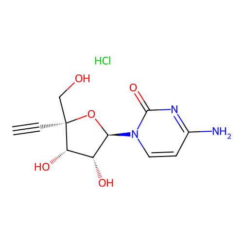 Cytidine,4'-C-ethynyl-,monohydrochloride structure