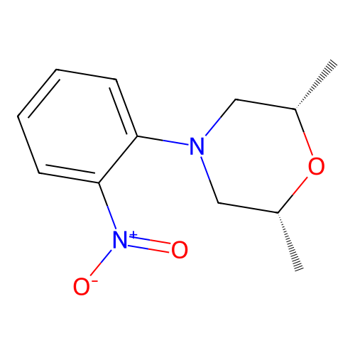 (2R,6S)-2,6-dimethyl-4-(2-nitrophenyl)morpholine structure