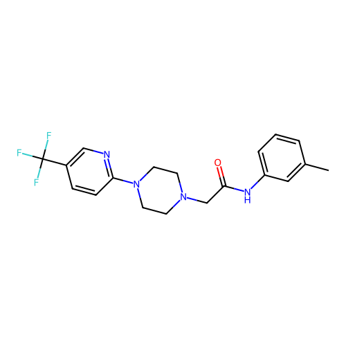 N-(3-methylphenyl)-2-[4-[5-(trifluoromethyl)pyridin-2-yl]piperazin-1-yl]acetamide structure