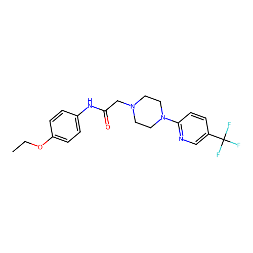 N-(4-ethoxyphenyl)-2-{4-[5-(trifluoromethyl)pyridin-2-yl]piperazin-1-yl}acetamide structure