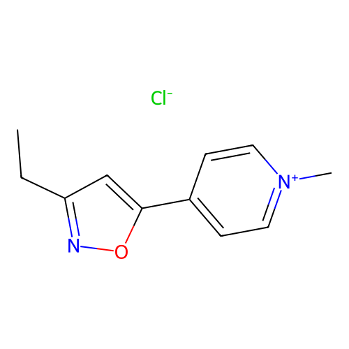 3-Ethyl-5-(1-methylpyridin-4(1H)-ylidene)-5H-1,2-oxazol-1-ium chloride structure