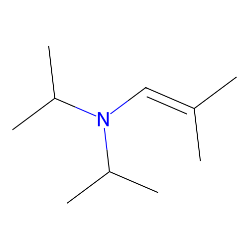 N,N-diisopropyl-2-methyl-1-propen-1-amine structure