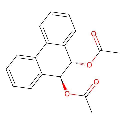 9,10-Phenanthrenediol, 9,10-dihydro-, 9,10-diacetate, (9S,10S)- structure