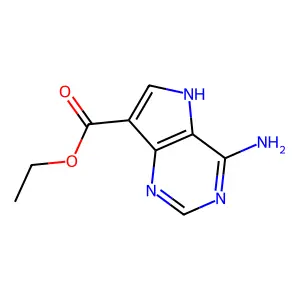 Ethyl 4-amino-5h-pyrrolo[3,2-d]pyrimidine-7-carboxylate structure