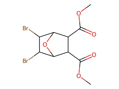 Dimethyl 5,6-dibromo-7-oxabicyclo[2.2.1]heptane-2,3-dicarboxylate structure