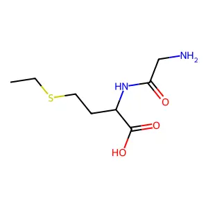 2-[(2-Aminoacetyl)amino]-4-ethylsulfanylbutanoic acid structure