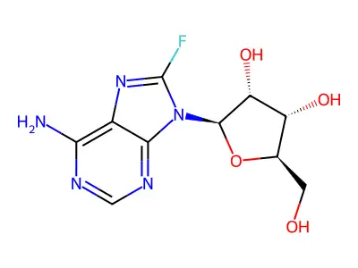 2-(6-Amino-8-fluoropurin-9-yl)-5-(hydroxymethyl)oxolane-3,4-diol structure