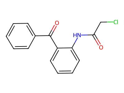 N-(2-benzoylphenyl)-2-chloroacetamide structure