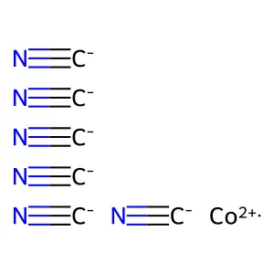 Hexacyanocobaltate(4-) structure