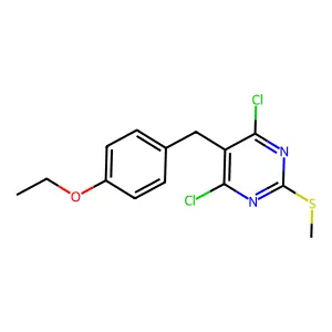 4,6-Dichloro-5-(4-ethoxybenzyl)-2-(methylsulfanyl)pyrimidine structure