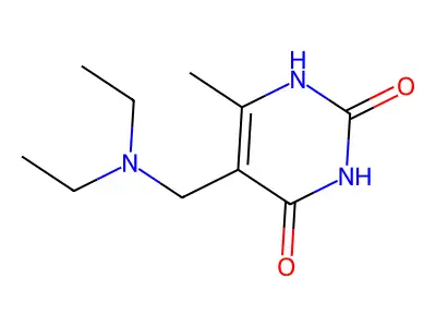 5-(diethylaminomethyl)-6-methyl-1H-pyrimidine-2,4-dione structure