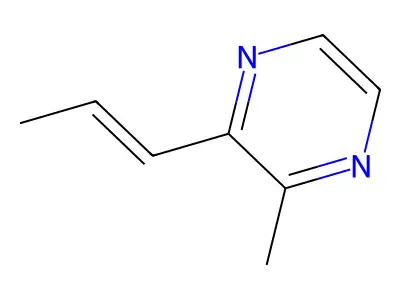 2-Methyl-3-(1-propenyl)pyrazine structure