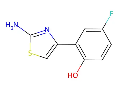 2-(2-Amino-1,3-thiazol-4-yl)-4-fluorophenol structure