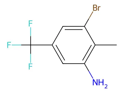 3-Bromo-2-methyl-5-(trifluoromethyl)aniline structure