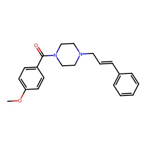 (4-methoxyphenyl)-[4-[(E)-3-phenylprop-2-enyl]piperazin-1-yl]methanone structure