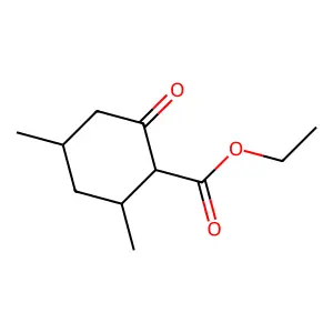 Ethyl 2,4-dimethyl-6-oxocyclohexane-1-carboxylate structure