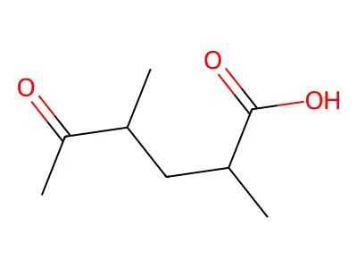 2,4-Dimethyl-5-oxohexanoic acid structure