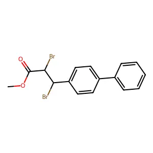Methyl 2,3-dibromo-3-(4-phenylphenyl)propanoate structure