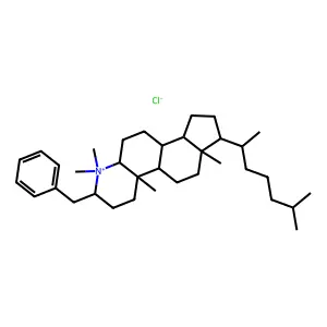 3B-BENZYL-4,4-DIMETHYL-4-AZA-5A-CHOLESTANE CHLORIDE MONOHYDRATE structure