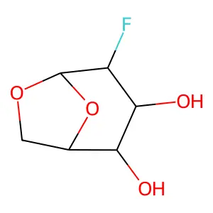 1,6-Anhydro-2-deoxy-2-fluoro-beta-d-glucopyranose structure