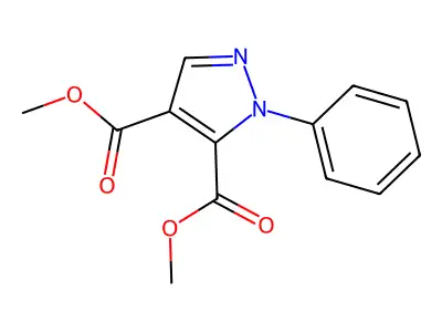 Dimethyl 2-phenylpyrazole-3,4-dicarboxylate structure
