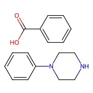 1-Phenylpiperazine benzoate(1:1) structure