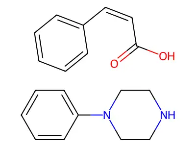 1-苯基哌嗪;3-苯基丙烯酸 structure