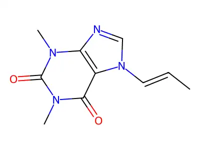1,3-Dimethyl-7-prop-1-enylpurine-2,6-dione structure