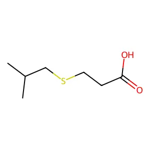 3-[(2-Methylpropyl)sulfanyl]propanoic acid structure
