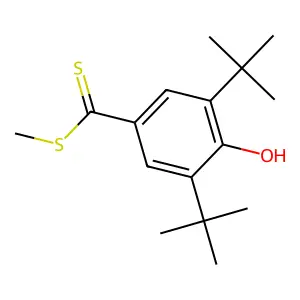 2,6-Di-tert-butyl-4-methylsulfanylcarbothioylphenol structure