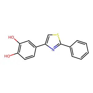 4-(2-Phenyl-1,3-thiazol-4-yl)benzene-1,2-diol structure
