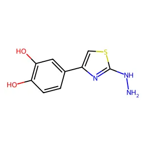 4-(2-Hydrazino-thiazol-4-yl)-benzene-1,2-diol structure