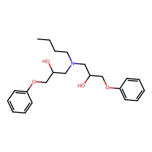 N,N-双(3-苯氧基-2-羟基丙基)丁胺 structure